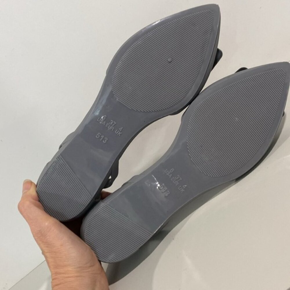 Grey Pointed Shoes Flat Size 37 - Picture 10 of 12